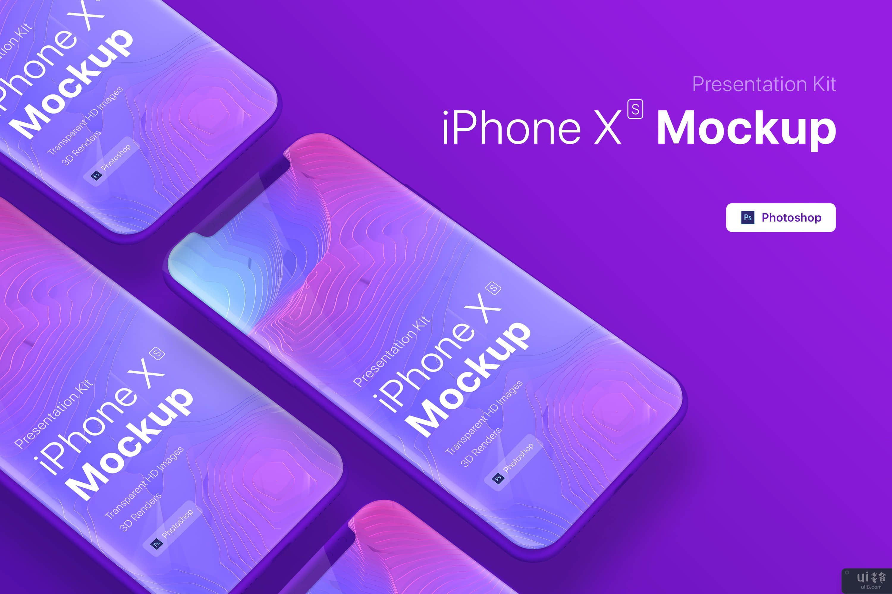 iPhone XS 应用移动展示模型(iPhone XS app mobile showcase Mock-Up)插图