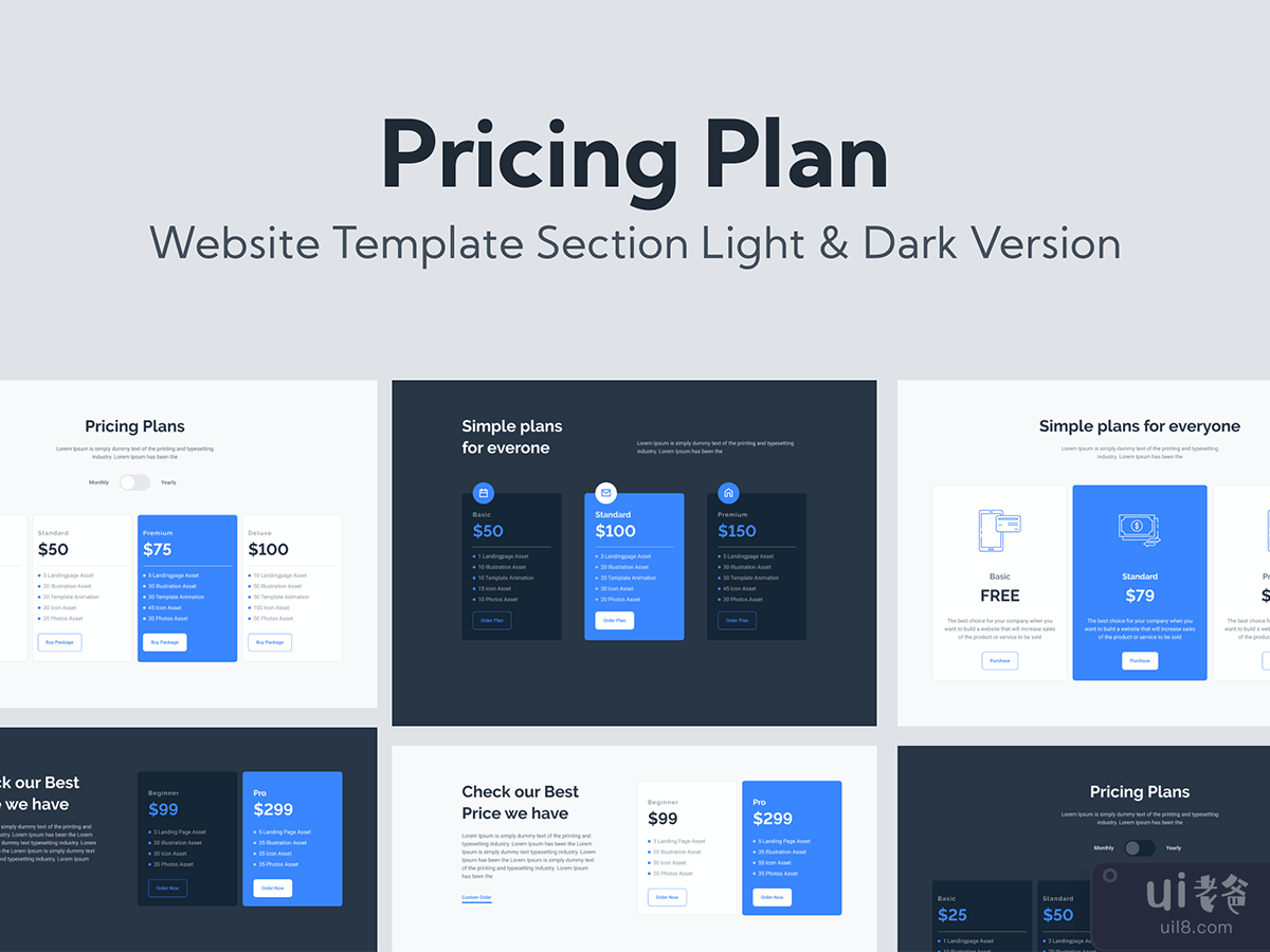 Web Pricing Plan Section Template