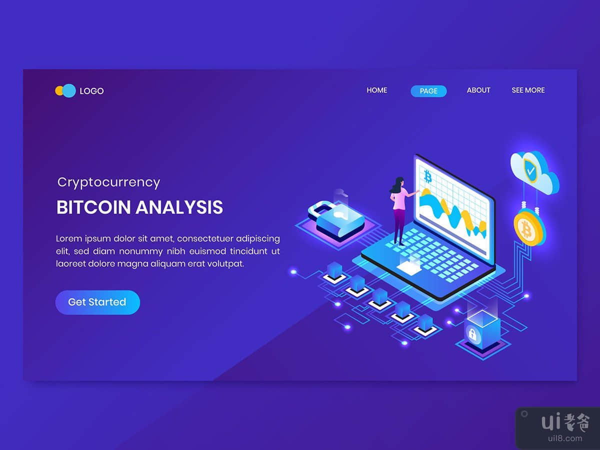 Bitcoin Analysis Landing Page Template