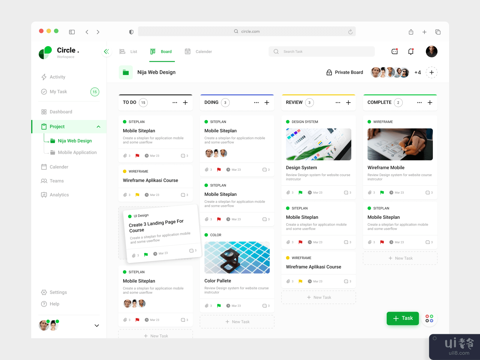Circle - Project Management Dashboard