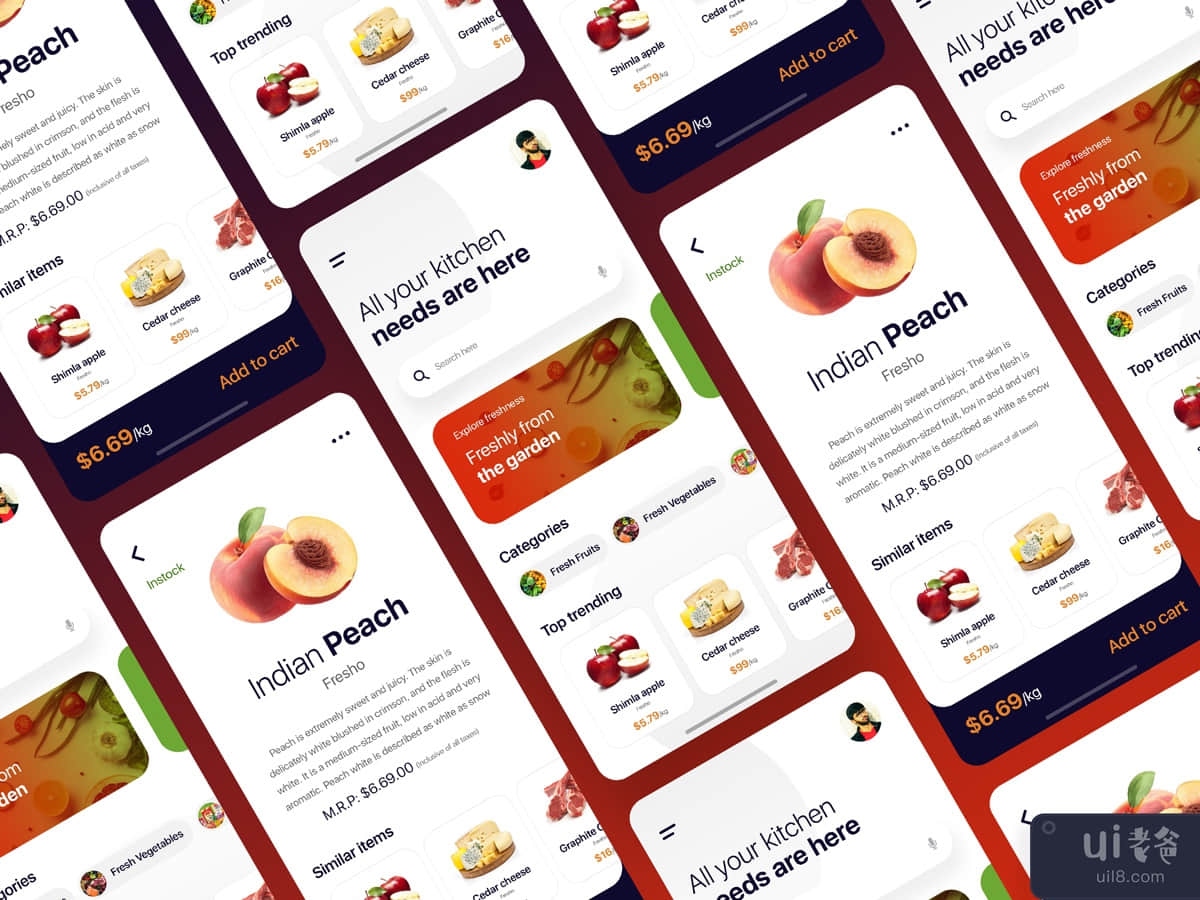 Grocery Creative App - UI Kit