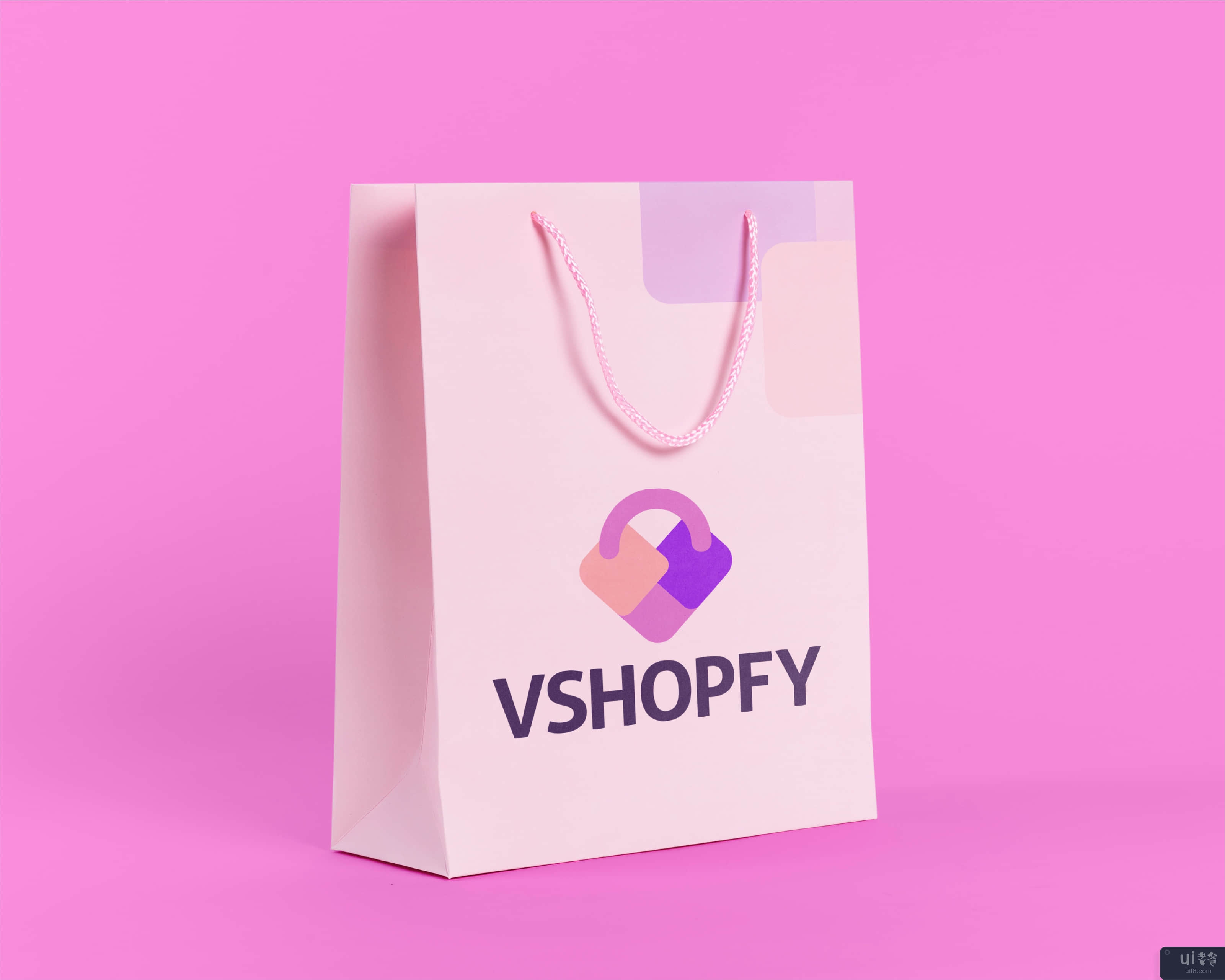 Vshopfy 在线购物应用程序徽标品牌(Vshopfy online shopping app logo branding)插图
