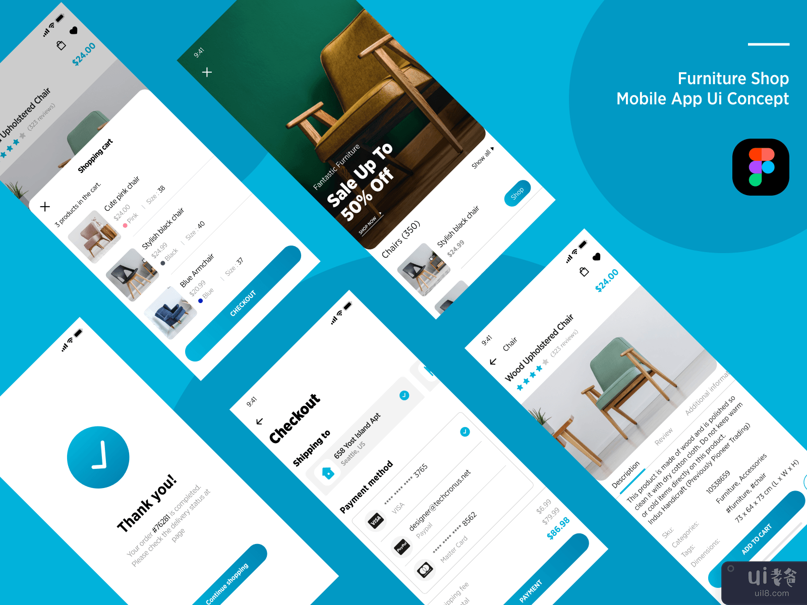 Furniture shop  Mobile app UI Concept