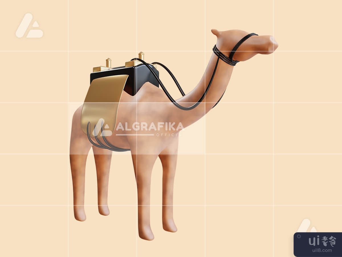 3d illustration arabian camel object