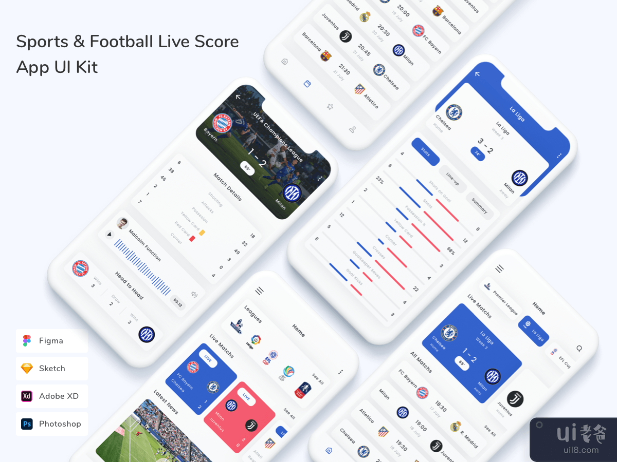 Sports & Football Live Score App UI Kit