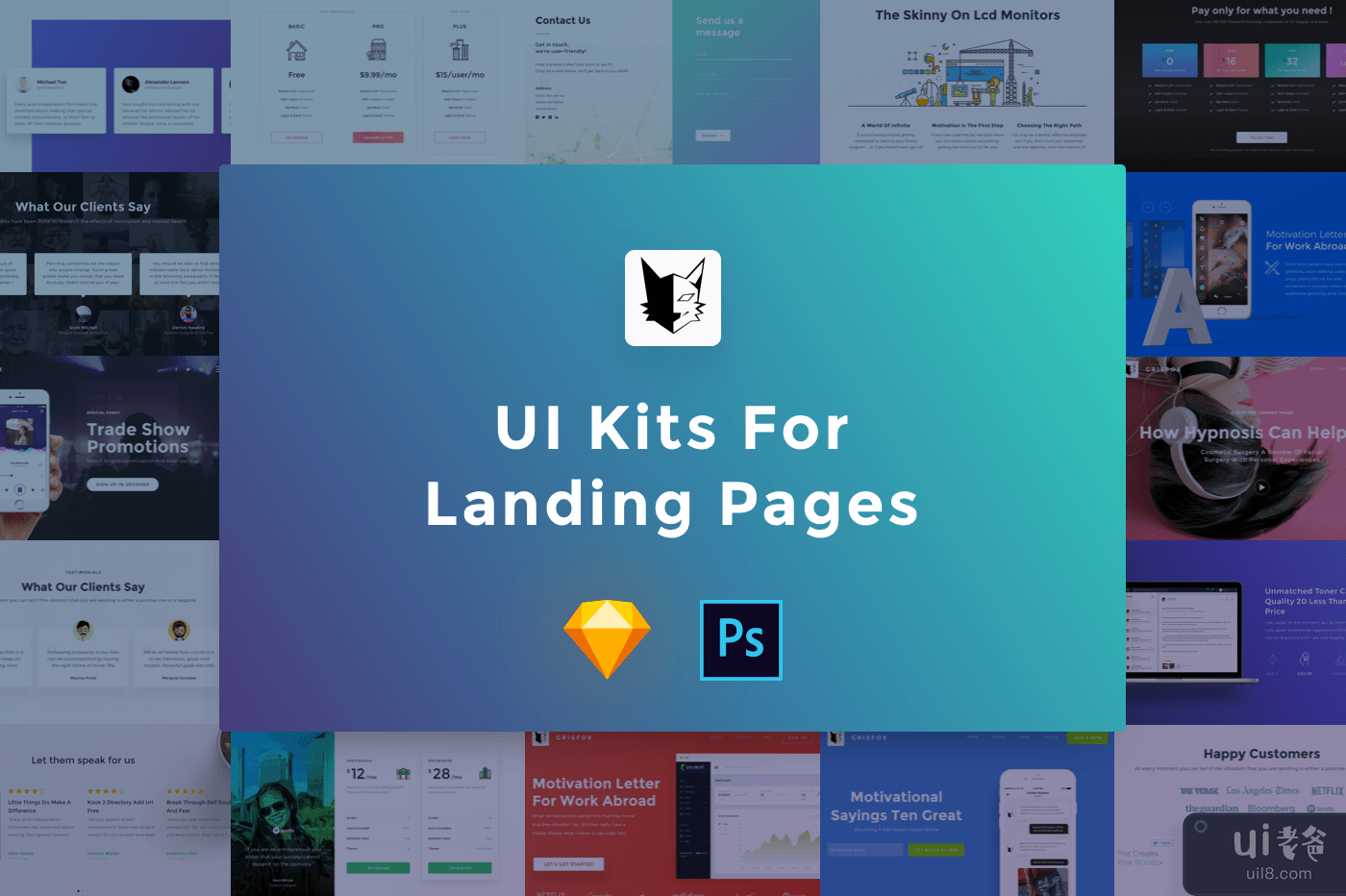 登陆页面的 UI 工具包(UI Kits For Landing Pages)插图