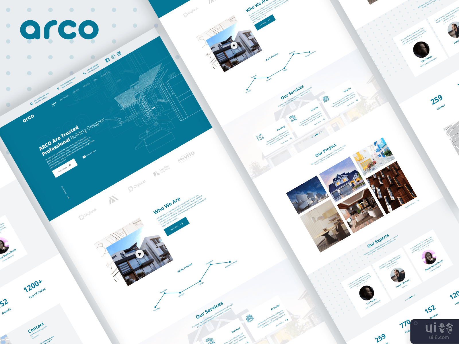 Arco- an Architecture Agency Website Template Desi