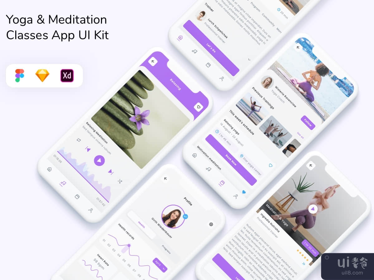 Yoga & Meditation Classes App UI Kit