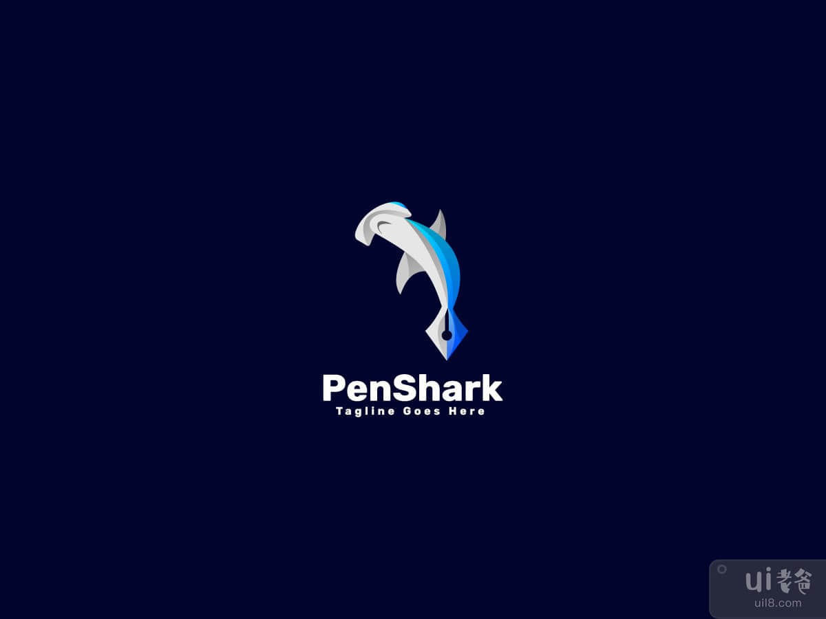 Pen Shark logo design