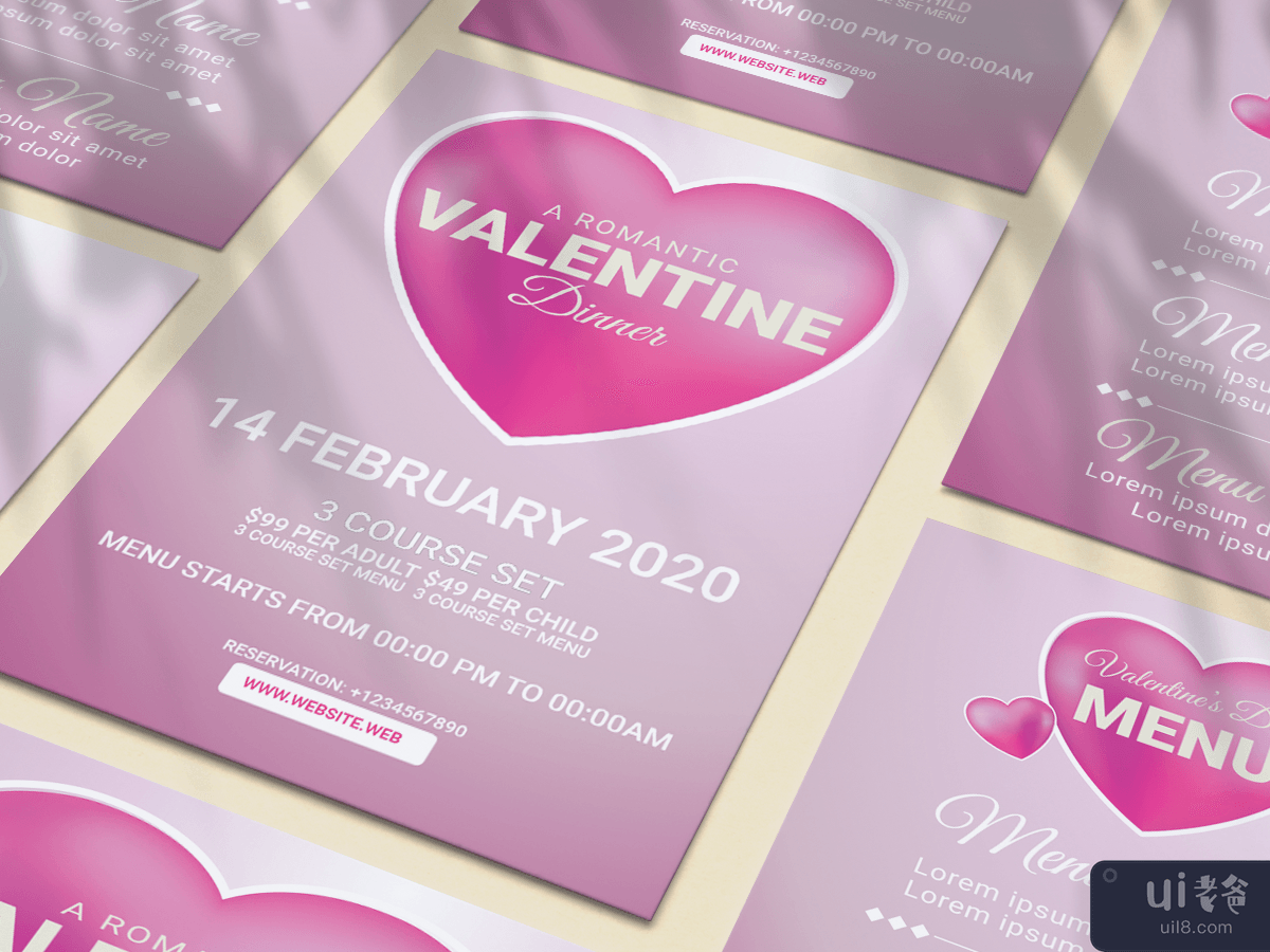 Valentines Party Flyer EPS Format