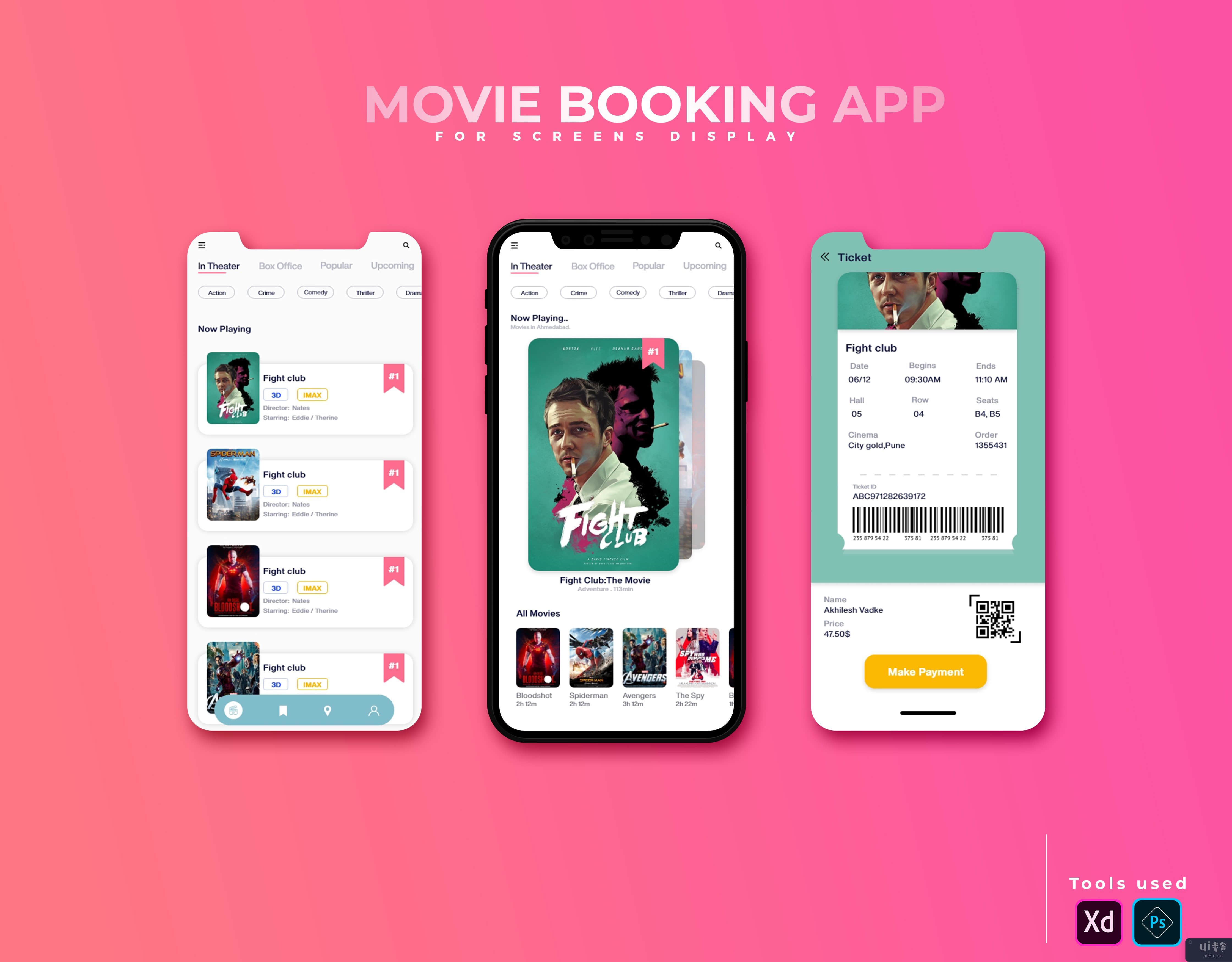 电影票预订应用程序(Movie Ticket Booking app)插图2