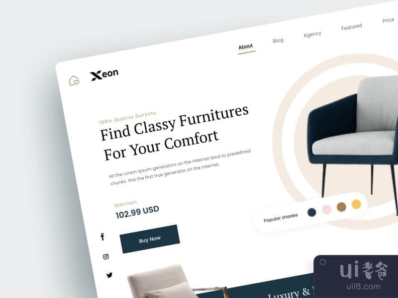 现代家具店产品标题(Modern Furniture Shop Product Header)插图