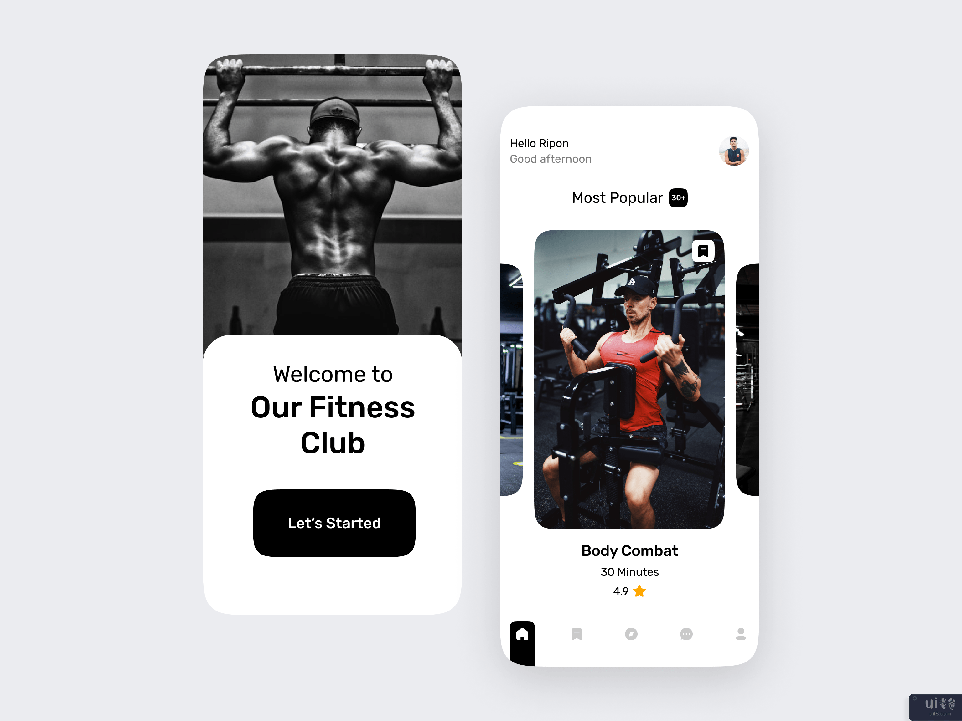 健身移动应用概念(Fitness Mobile App Concept)插图6