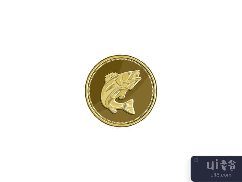 Barramundi Gold Coin Retro