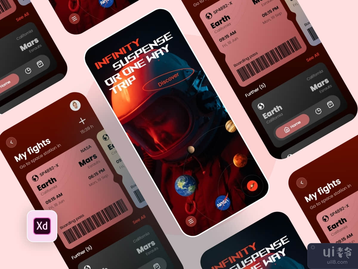 The Space mobile app design
