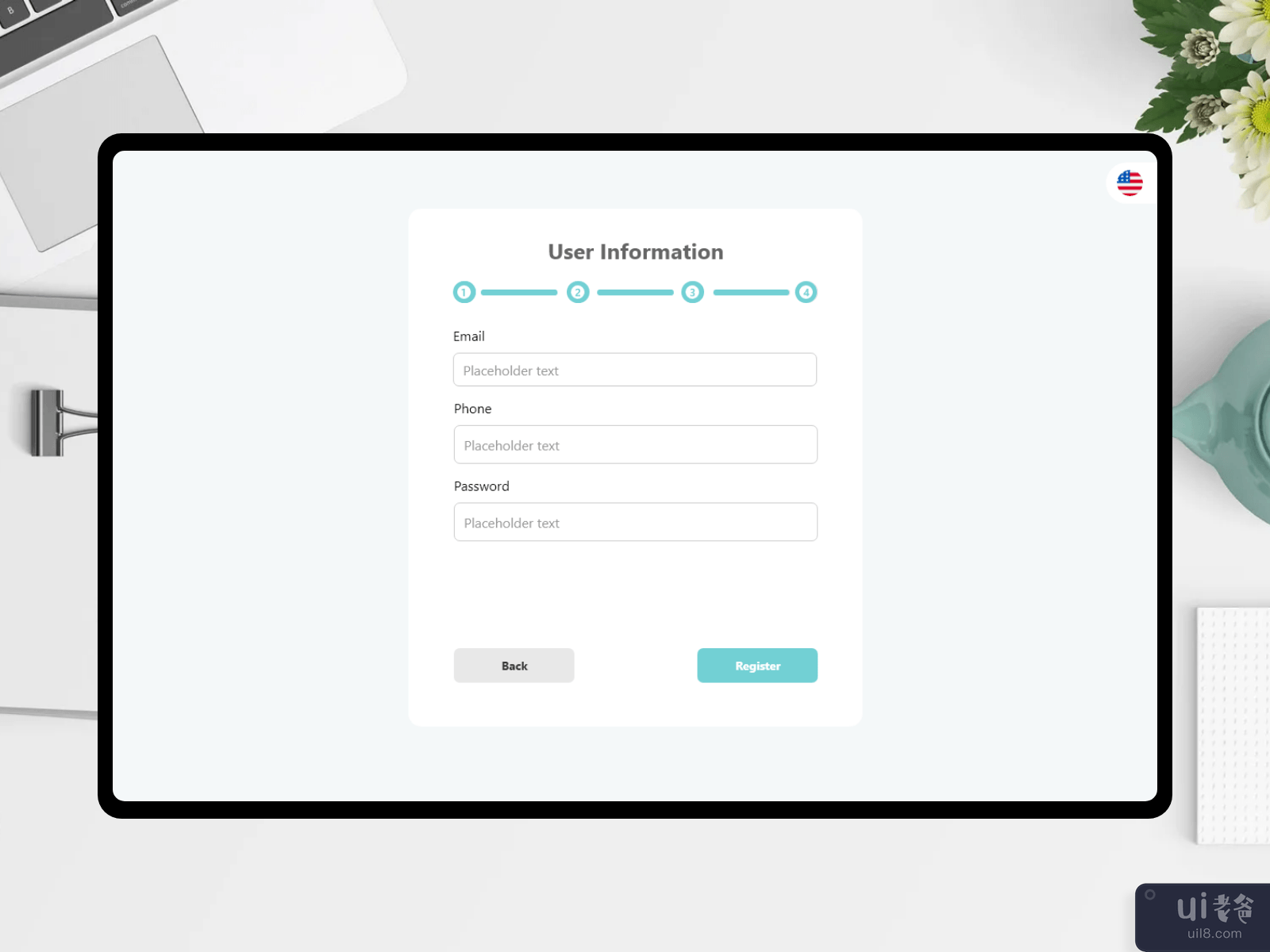 注册步骤表单 UI(Sign up step forms UI)插图3