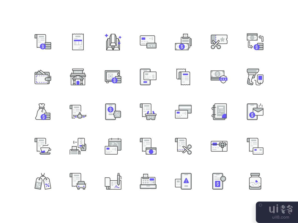 Payments icons set