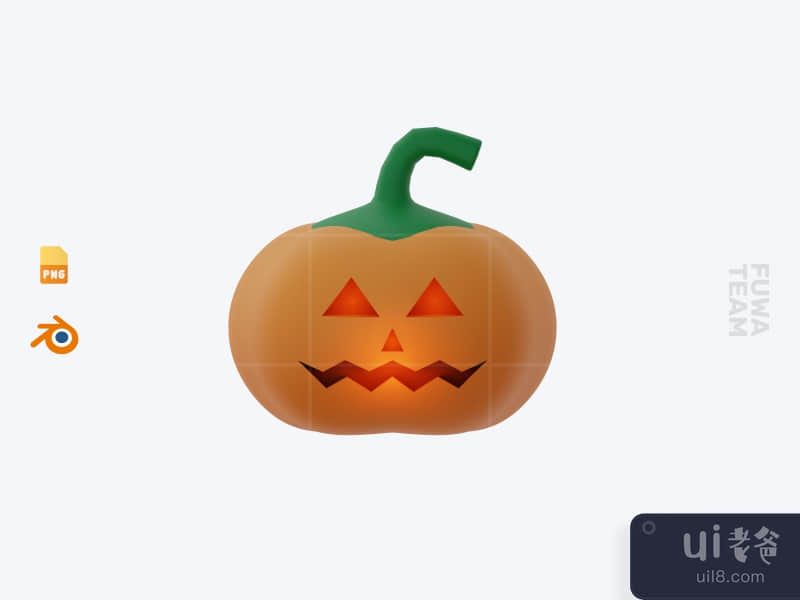 Pumpkin - 3D Halloween Icon Pack (front)