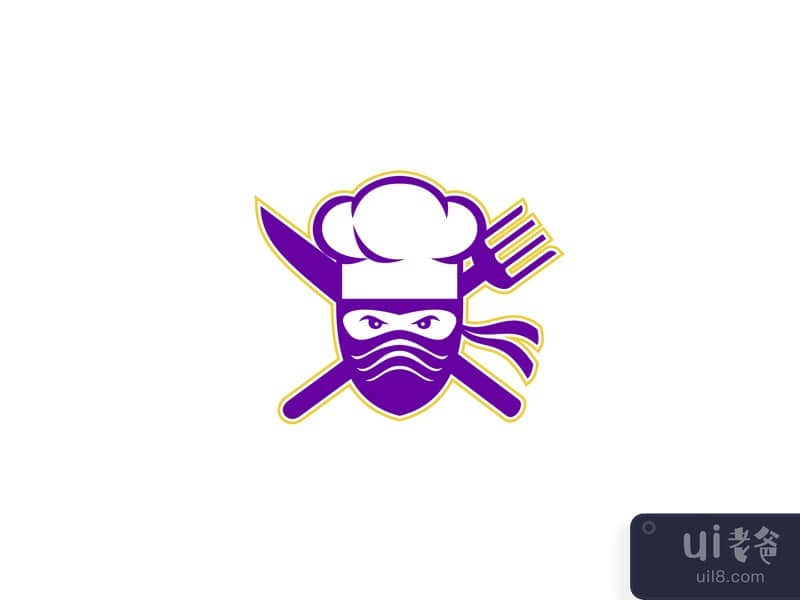 Ninja Chef Crossed Knife Fork Icon