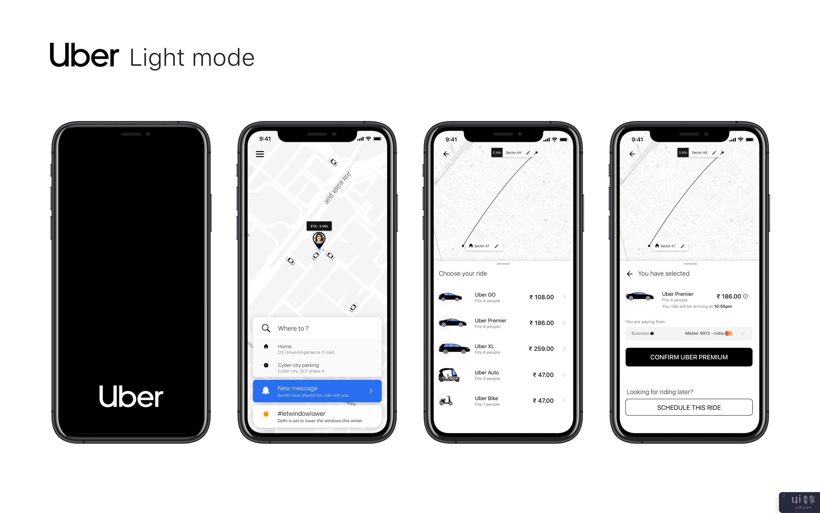 Uber 重新设计 - 明暗模式(Uber Redesign - Light & Dark Mode)插图3