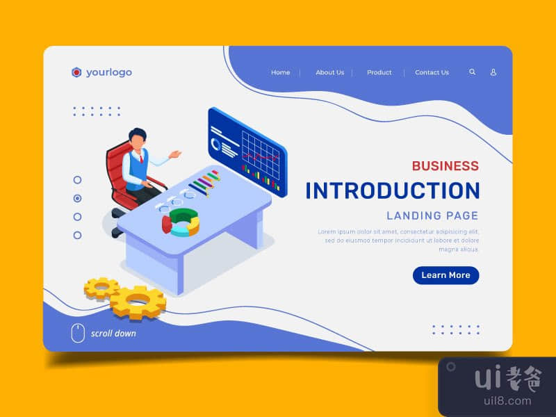 Business Introduction - Landing Page Illustration Template
