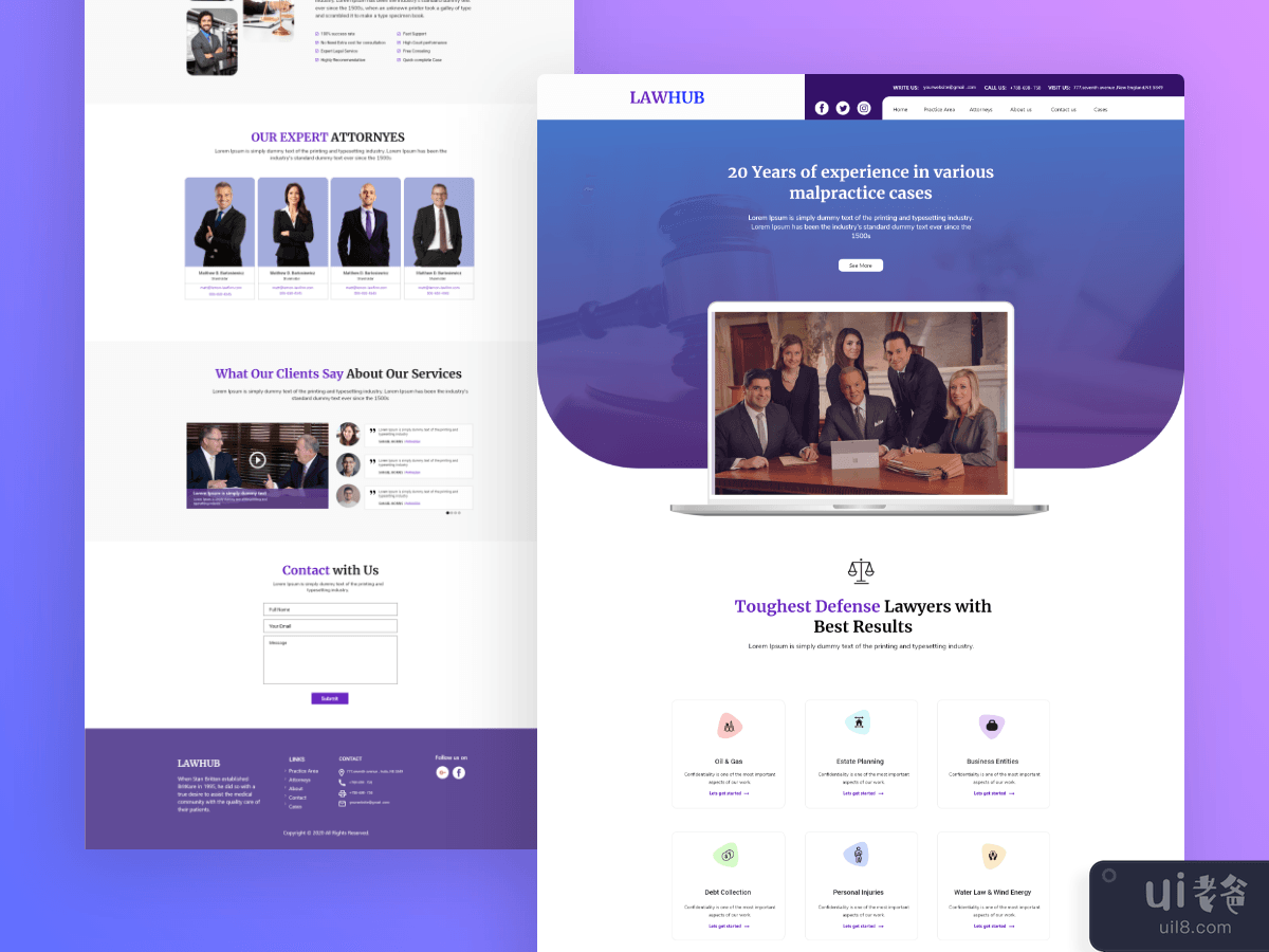 Law firm landing page