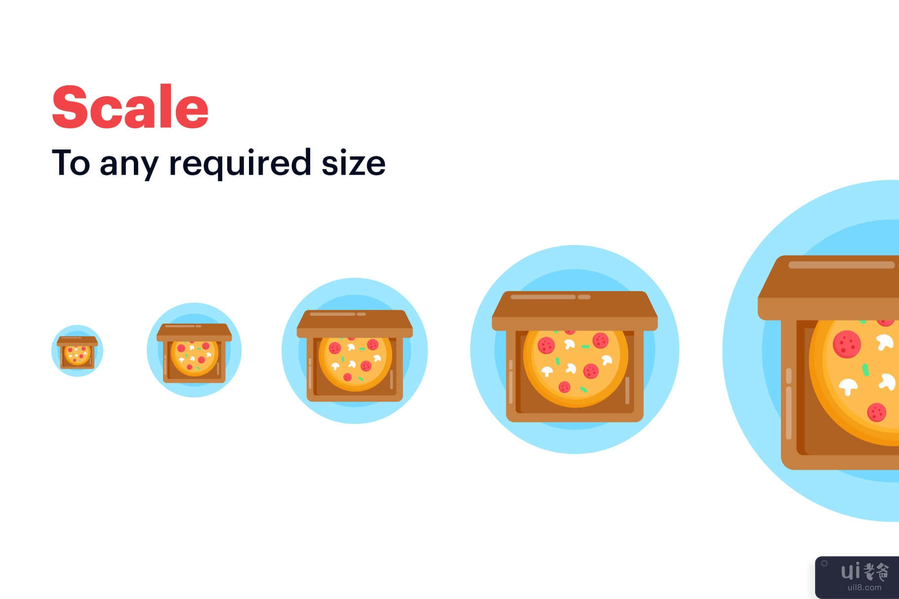 比萨图标-50 比萨巨星矢量(Pizza Icons - 50 Pizza Fests Vector)插图6
