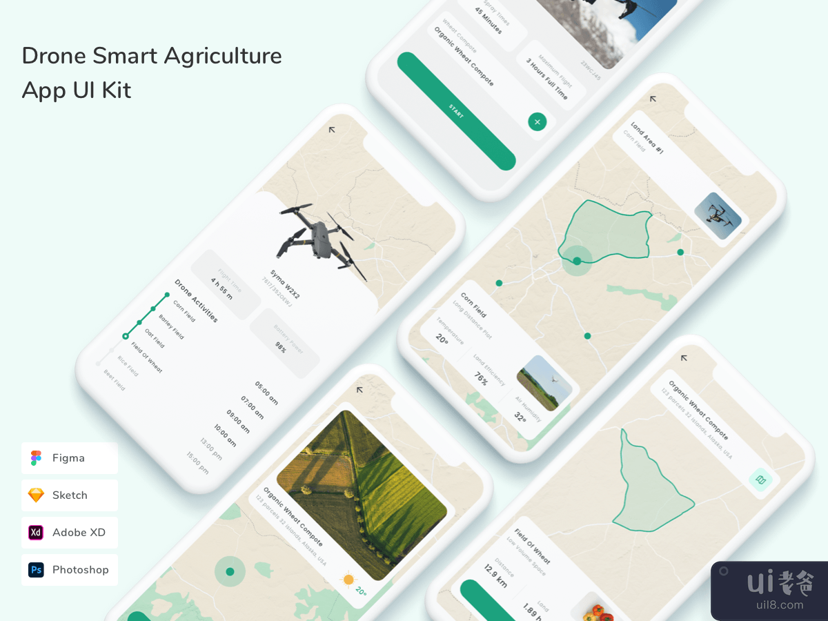 Drone Smart Agriculture App UI Kit