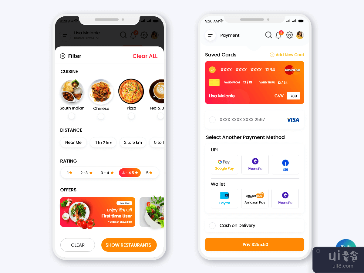食品订购和交付移动应用程序 UI 套件(Food Order and Delivery Mobile App UI Kit)插图1