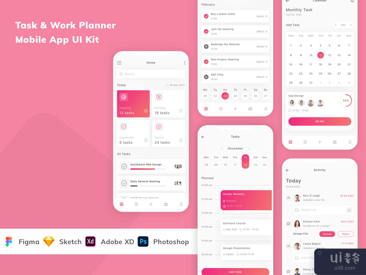 Task & Work Planner Mobile App UI Kit