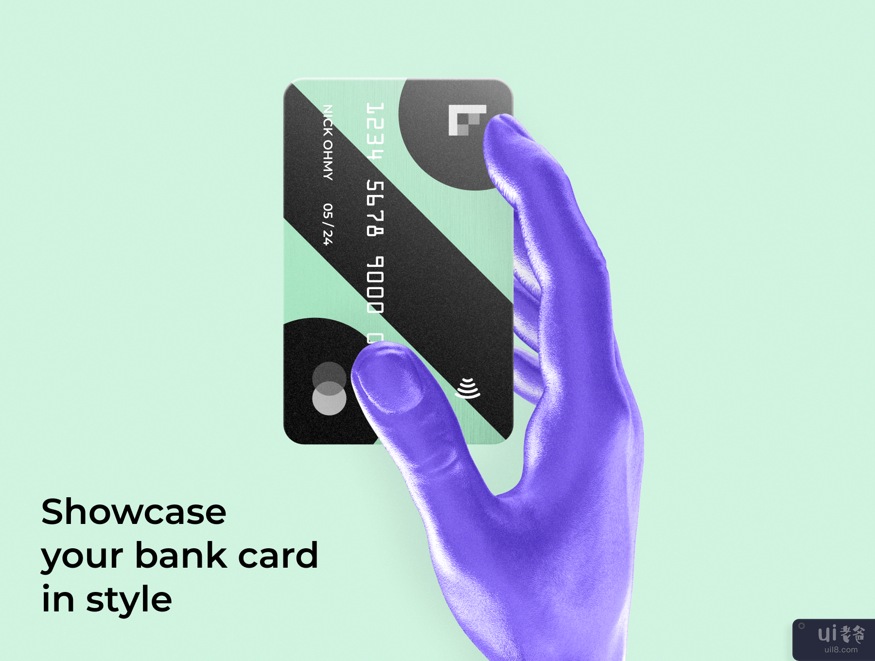 Figma 光面银行卡套件(Glossy Bank Card Kit for Figma)插图
