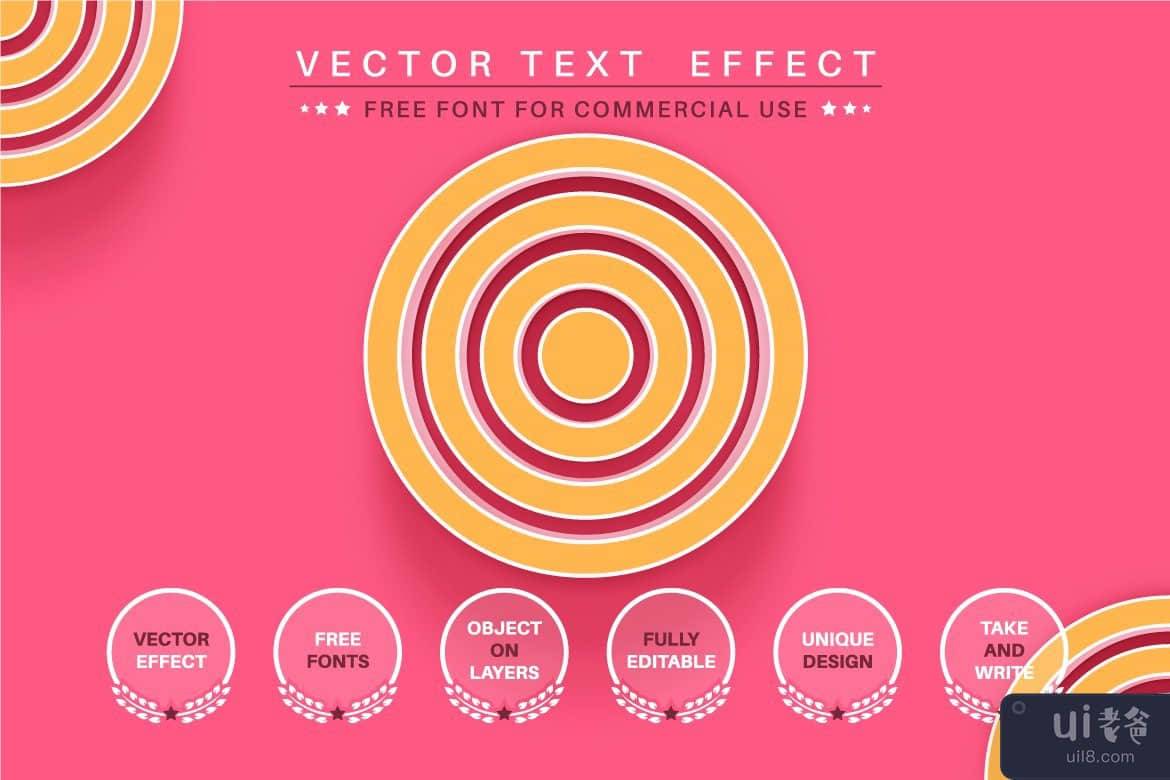 粉红音乐 - 可编辑的文字效果、字体样式(Pink music - editable text effect, font style)插图4