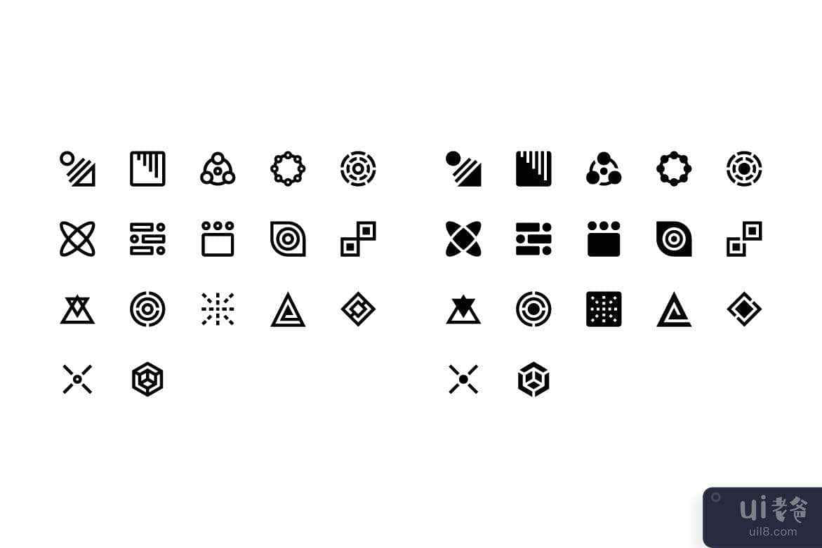 34 个抽象图标(34 Abstract Icons)插图