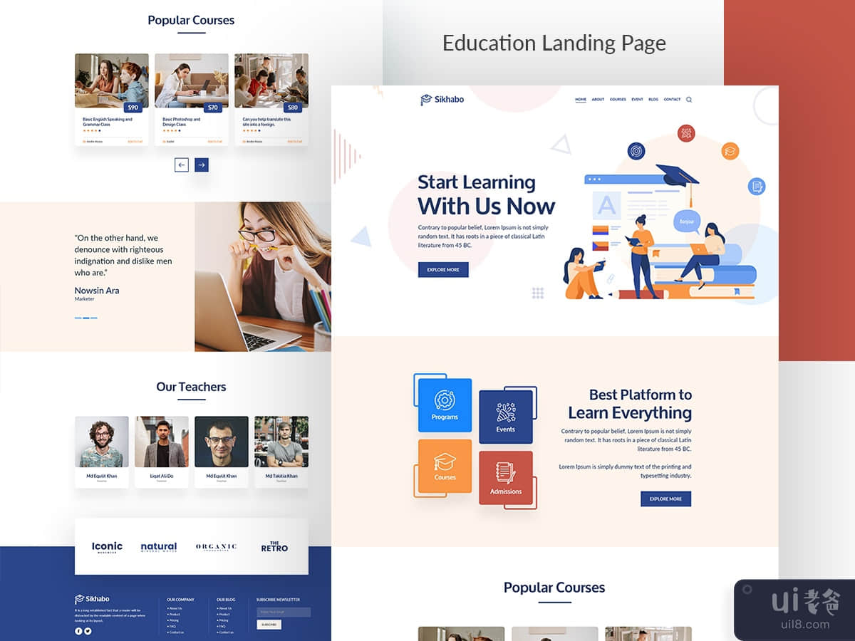 Education Landing Page Template