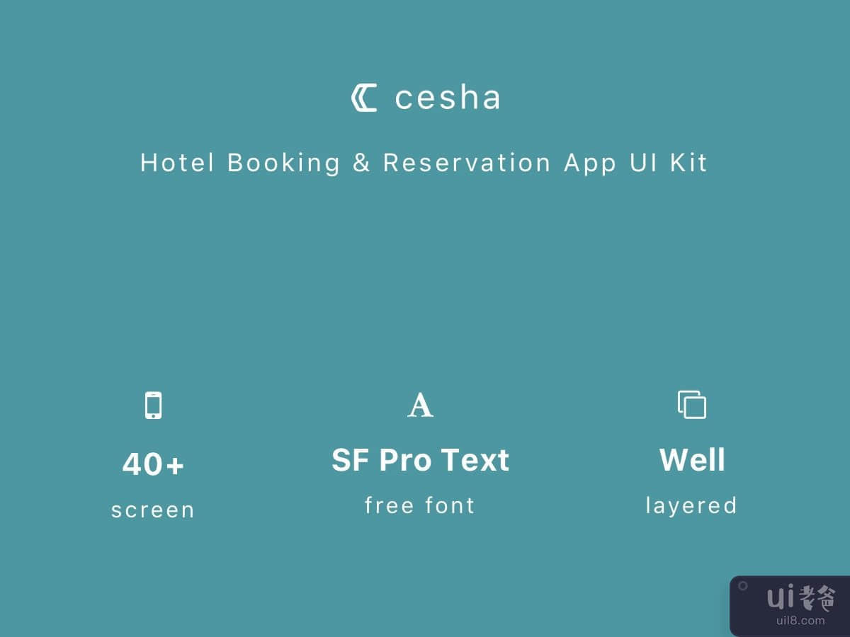 Cesha - 酒店预订和预订应用程序 UI 套件(Cesha - Hotel Booking & Reservation App UI Kit)插图4