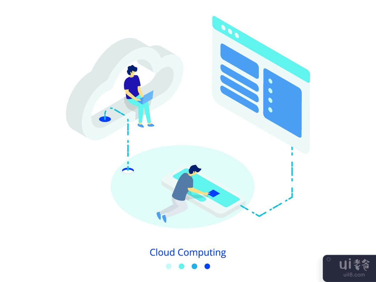 登陆页面云计算概念(Landing Page Cloud Computing concept)插图