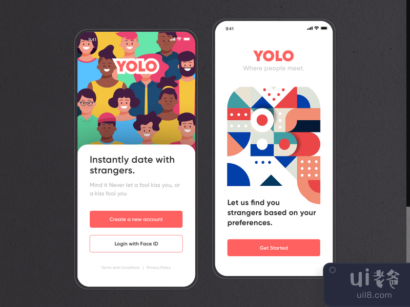 UI Design: Dating App (YOLO)