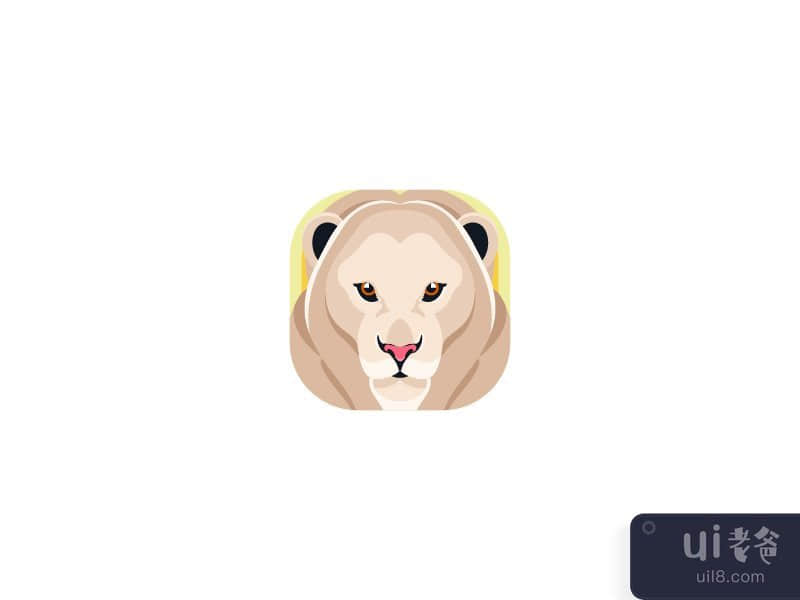 Lion app icon logo vector isolated