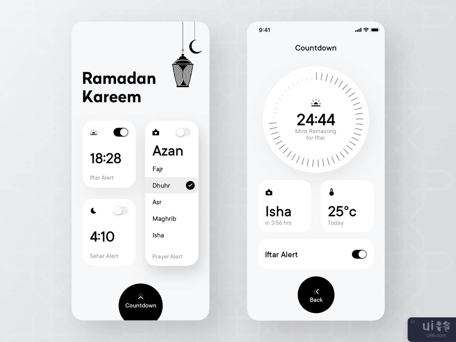 Ramadan Timer App Concept