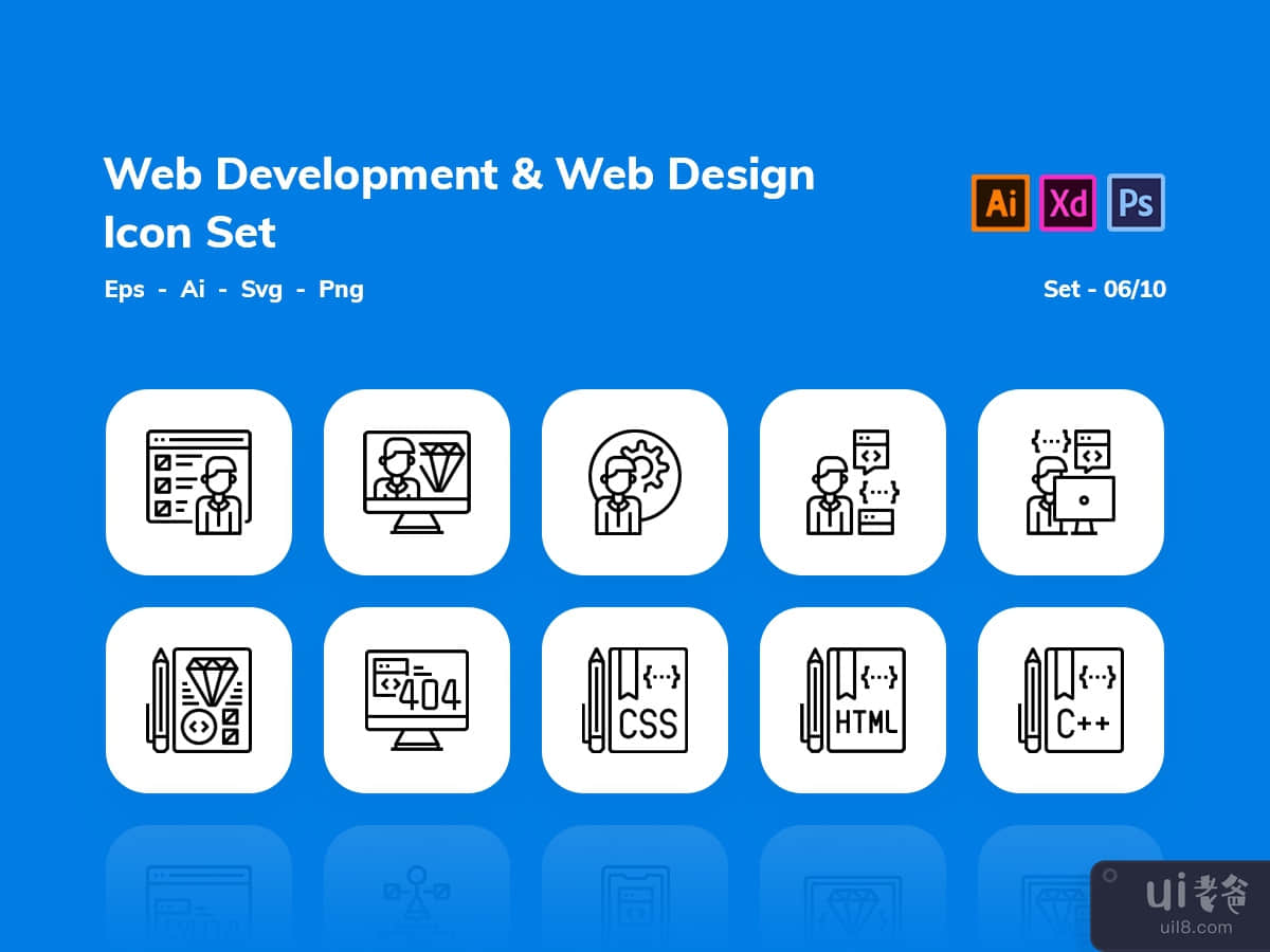 Web Development and Web Design Icon Set (Outline) # 06_10