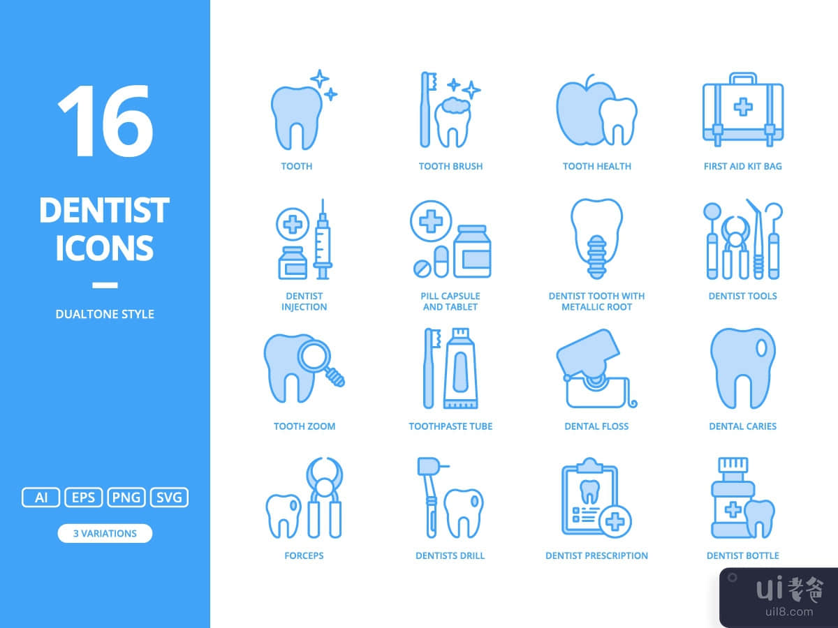 牙医图标(Dentist Icons)插图1