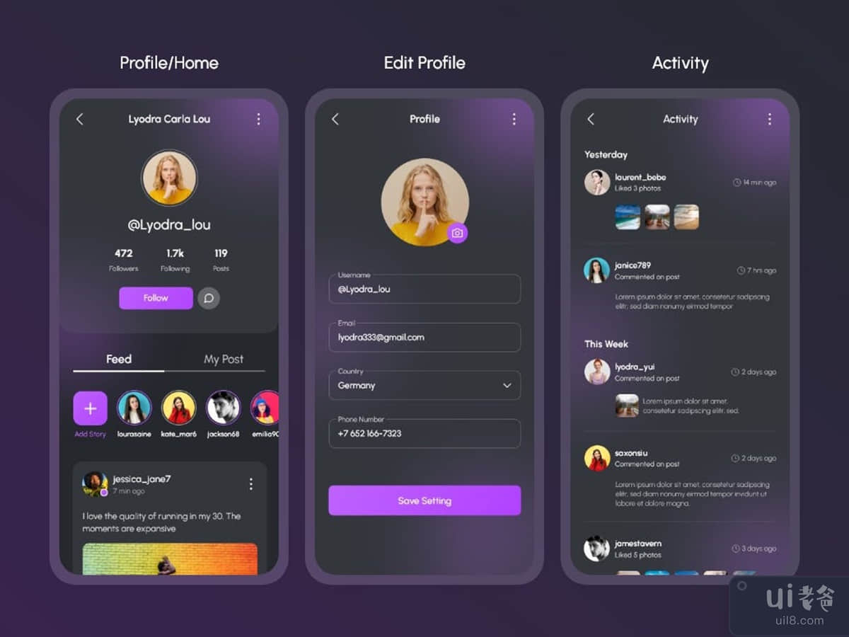 Socity - Social Media Mobile App UI Kit