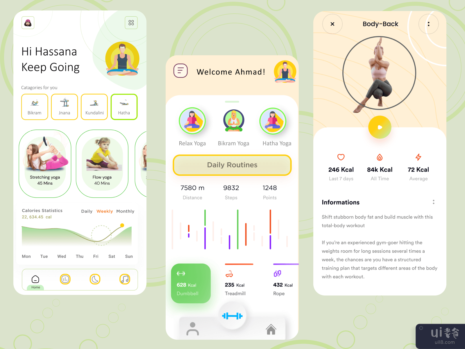 Yoga Mobile App Design.