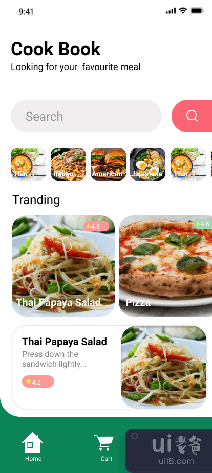 Figma 中的烹饪应用程序设计(Cooking App Design in Figma)插图2