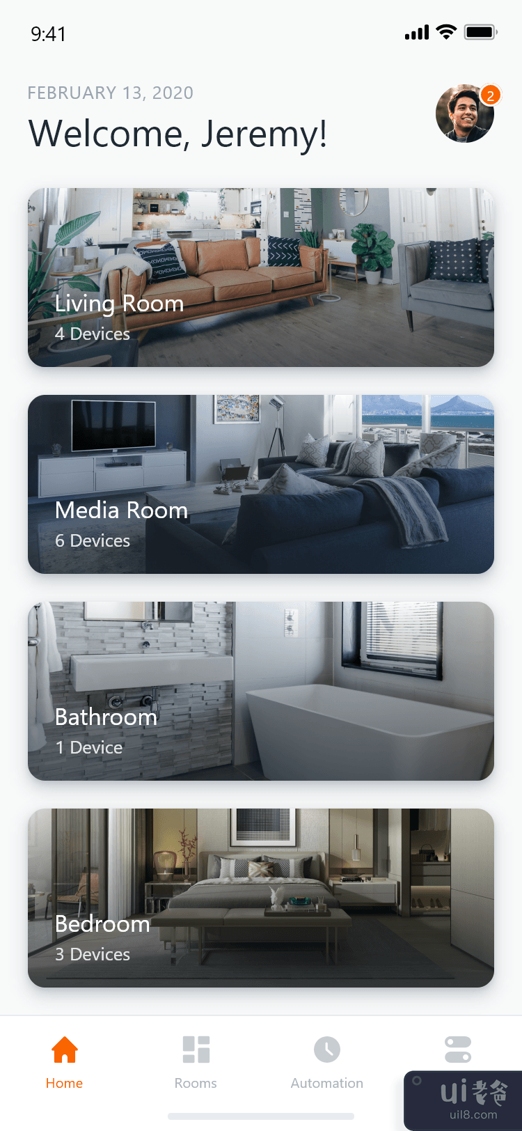 智能家居应用概念(Smart Home App Concept)插图