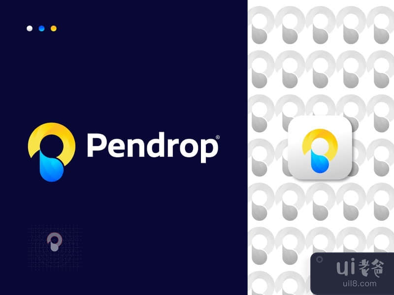 Pendrop Logo Mark - P + Drop Logo Mark