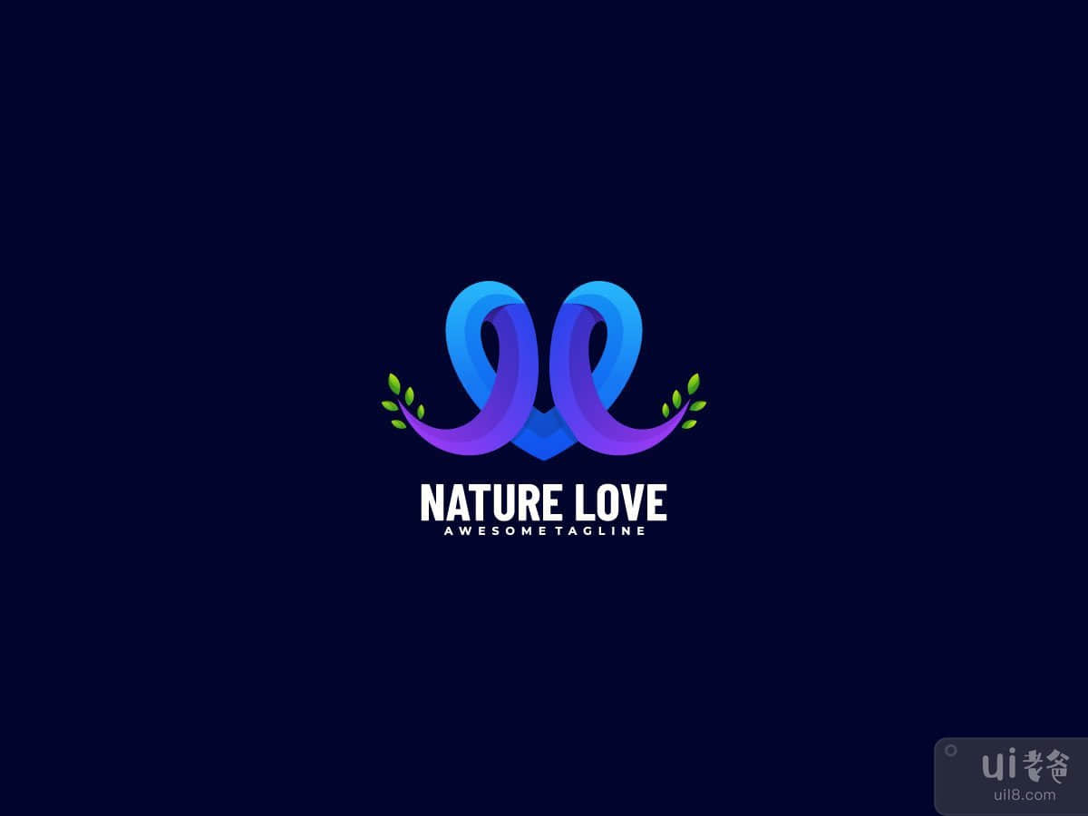 Nature love logo design