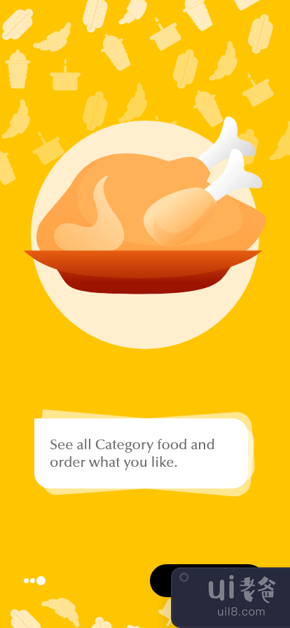 食品应用程序入职屏幕(Food app Onboarding Screen)插图