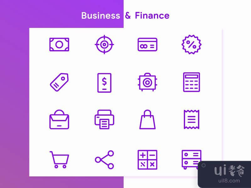 填充业务图标(Business filled icon)插图