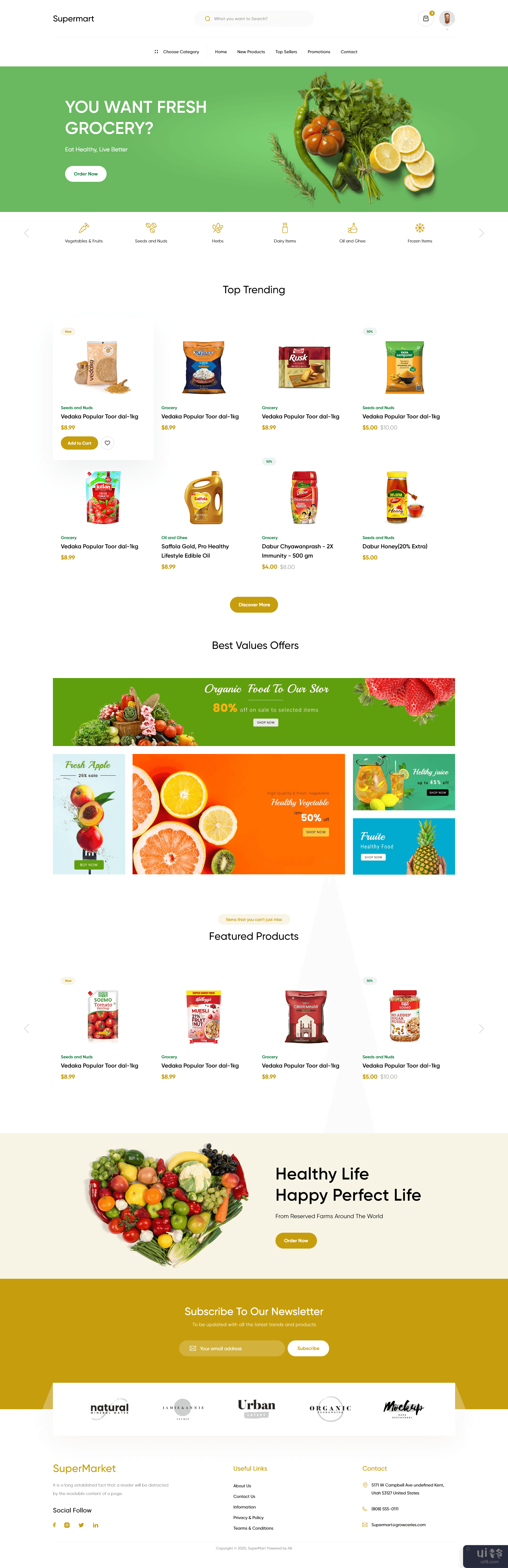 极简超市（杂货店网站）(minimal supermart(Grocery website))插图